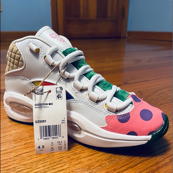 Hasbro x Reebok Question Mid 'Candy Land' GZ0081, Size 4.5(6 Women’s) - Picture 9 of 12